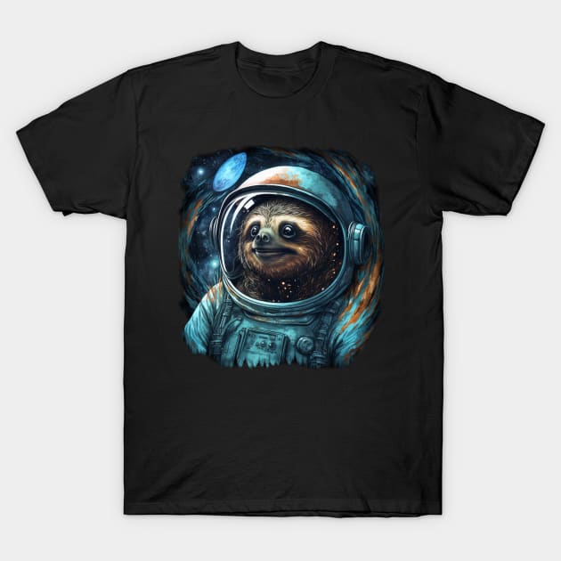 Sloth In The Space T-Shirt by Starry Street